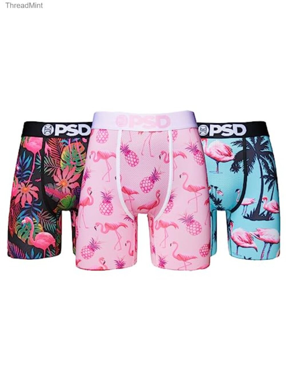 Mens Boxer Briefs 3-Pack Poly Blend 7 Inseam Moisture Wicking 4-Way Stretch
